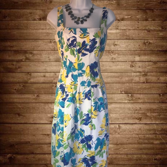 chaps fit and flare dress